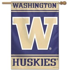 NEW Washington Huskies Sports Flag-UW-Wear Wave Hang